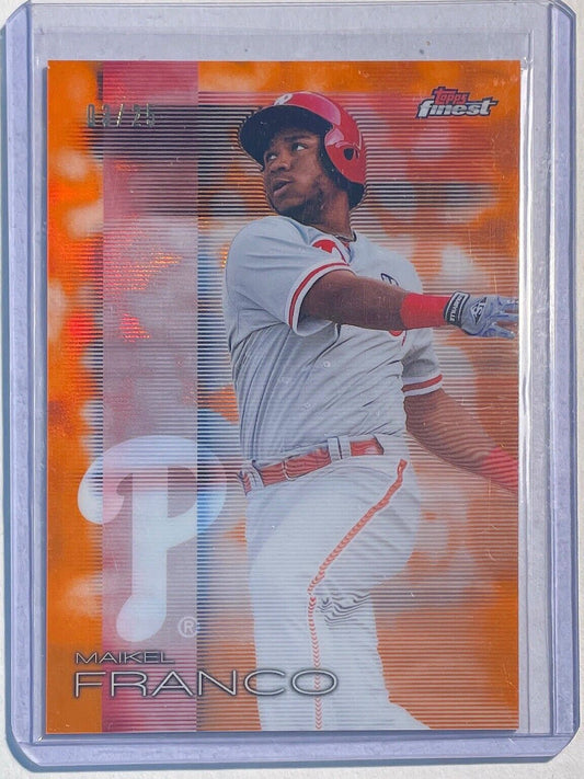 MAIKEL FRANCO 2016 TOPPS FINEST ORANGE REFRACTOR #D 03/25