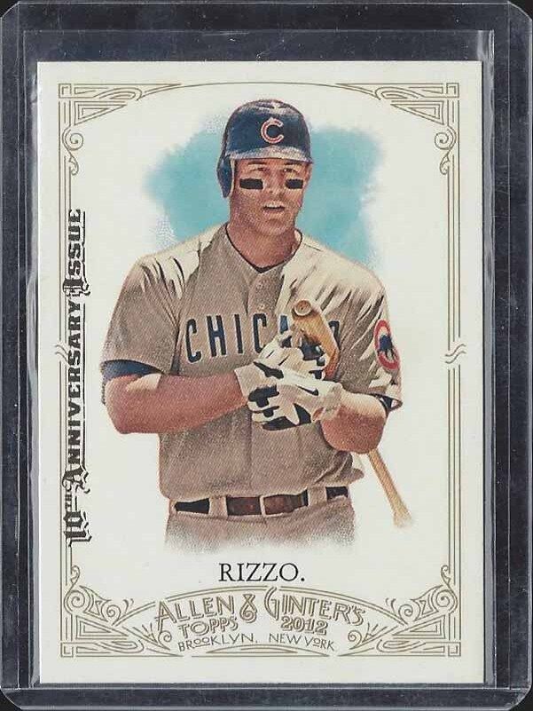 ANTHONY RIZZ0 2012 TOPPS ALLEN & GINTER 10TH ANNIVERSARY ISSUE GOLD #270