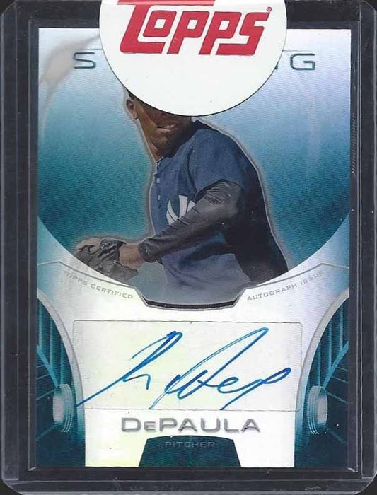 RAFAEL DEPAULA 2013 BOWMAN STERLING BLUE REFRACTOR ON CARD PROSPECT AUTO #D /25