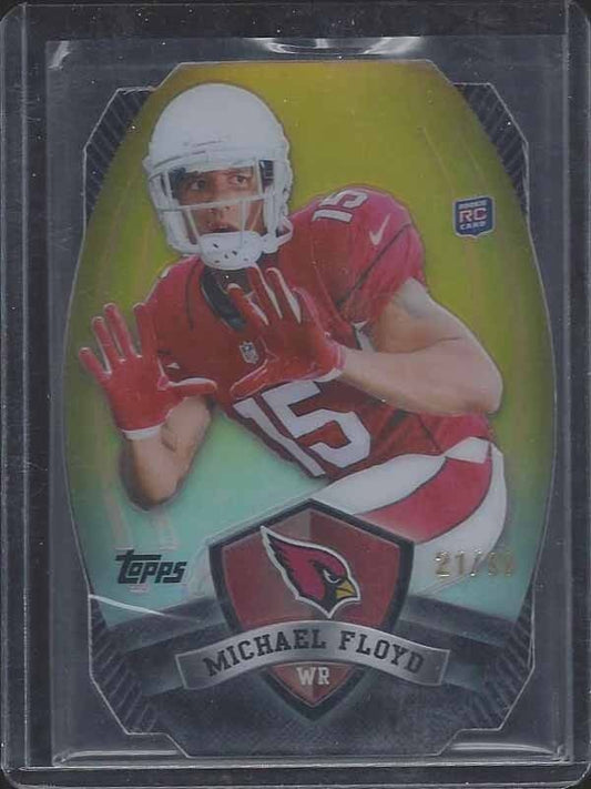 MICHAEL FLOYD 2012 TOPPS GIVEAWAY GOLD REFRACTOR DIE CUT ROOKIE RC #D 21/99