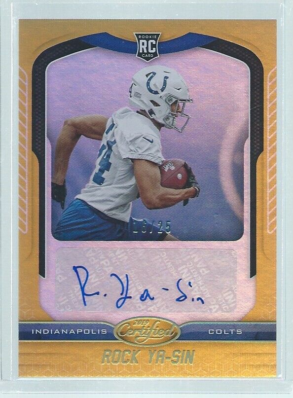 ROCK YA-SIN 2019 PANINI CERTIFIED AUTO MIRROR GOLD RC #D 16/25