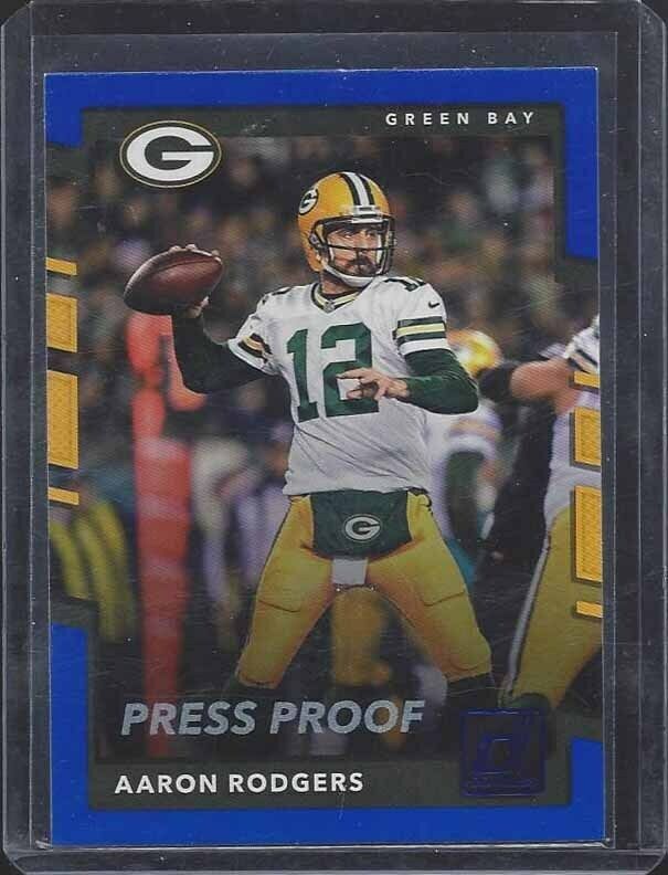 AARON RODGERS 2017 DONRUSS PRESS PROOF BLUE #251