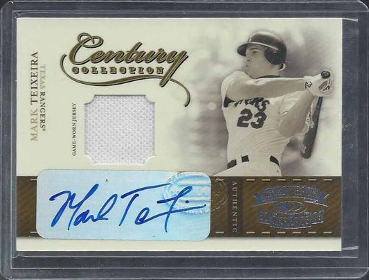 MARK TEIXEIRA 2004 THROWBACK THREADS CENTURY COLLECTION JERSEY AUTO #D 21/25