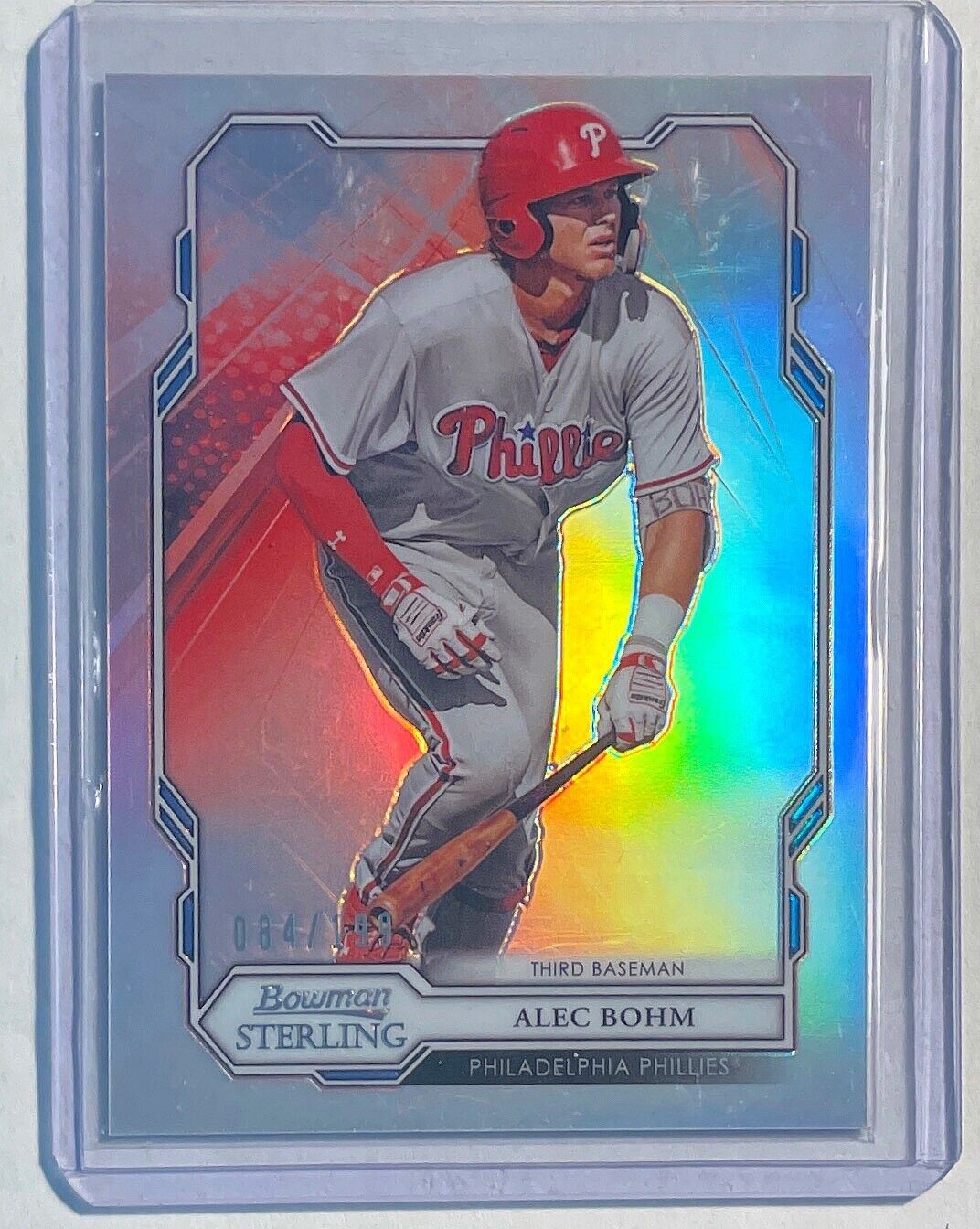 ALEC BOHM 2019 BOWMAN STERLING PROSPECT SILVER REFRACTOR #D 084/199
