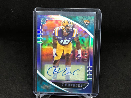 K?LAVON CHAISSON 2020 ABSOLUTE BLUE ROOKIE AUTO RC #D 37/50