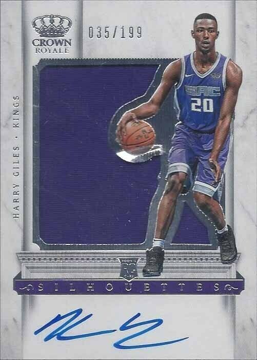 HARRY GILES 2017-18 CROWN ROYALE SILHOUETTE JUMBO JERSEY AUTO RC #D 35/199