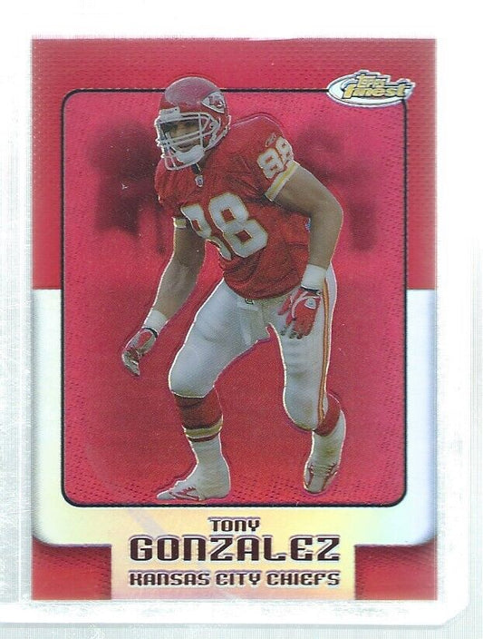 TONY GONZALEZ 2006 TOPPS FINEST RED REFRACTOR #D 218/399