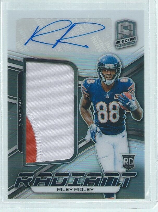 RILEY RIDLEY 2019 PANINI SPECTRA PRIZM RADIANT 2 COLOR PATCH AUTO RC #D 6/199