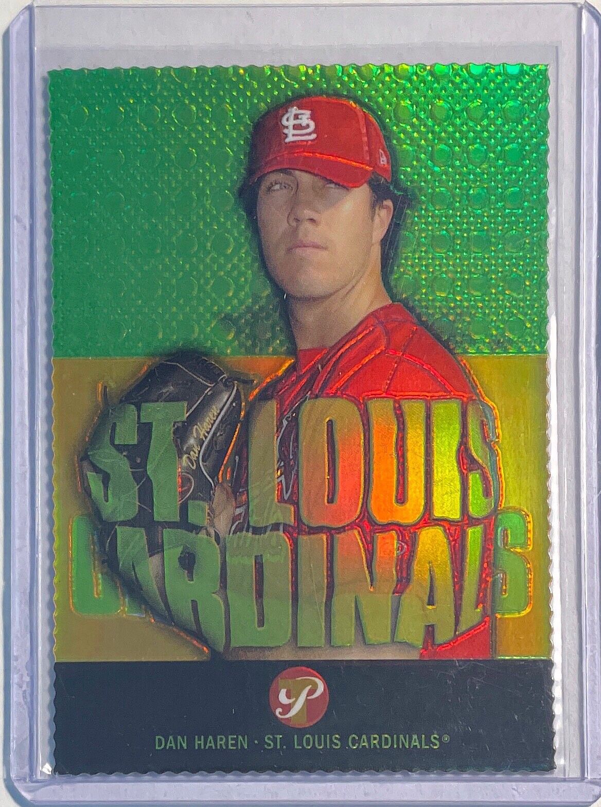 DAN HAREN 2003 TOPPS PRISTINE PROSPECT GOLD REFRACTOR DIE CUT #D 06/69