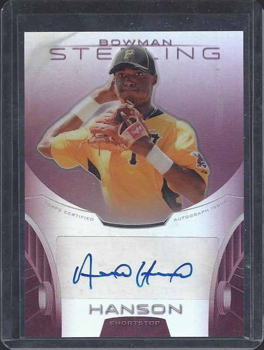 ALEN HANSON 2013 BOWMAN STERLING SEPIA REFRACTOR PIRATES PROSPECT AUTO #D 80/99