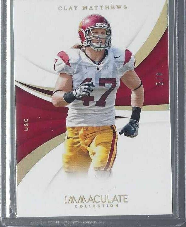 CLAY MATTHEWS 2018 IMMACULATE GOLD USC TROJANS #D 4/5