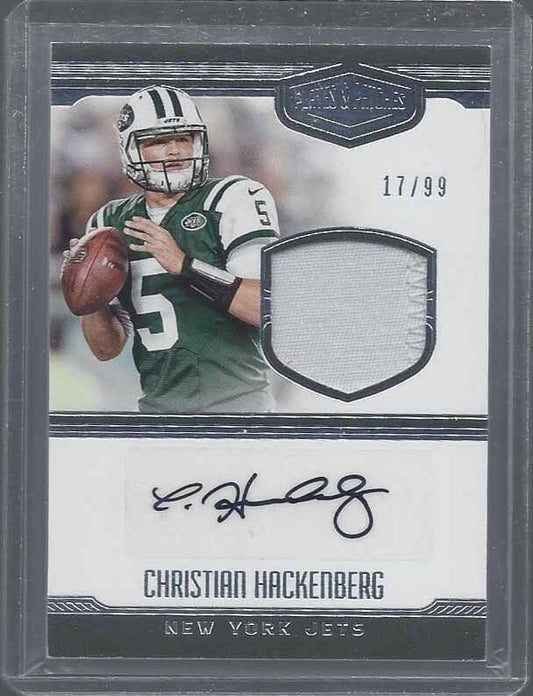 CHRISTIAN HACKENBERG 2016 PLATES & PATCHES RPA ROOKIE PATCH AUTO RC #D 17/99