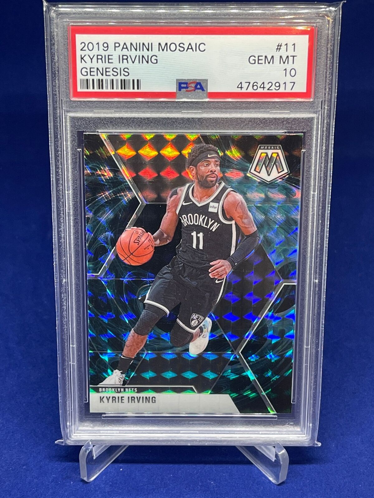 KYRIE IRVING 2019-20 PANINI MOSAIC GENESIS PRIZM SSP #11 PSA 10 GEM MINT