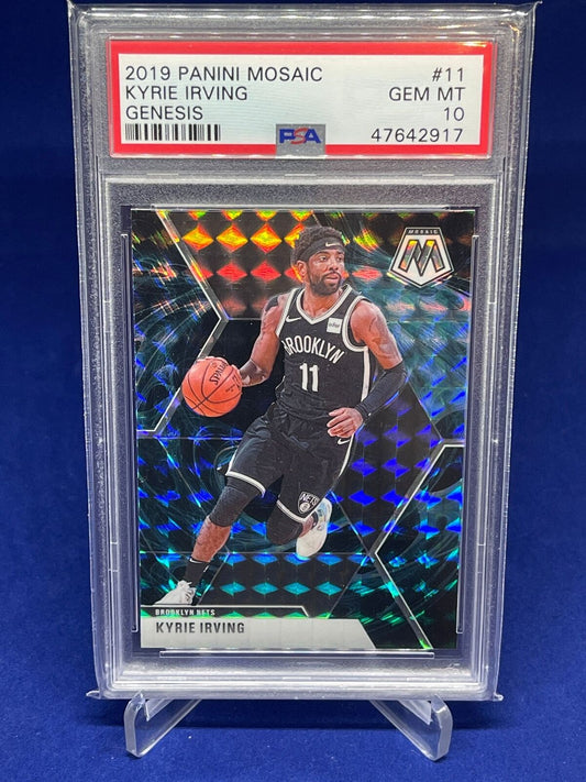 KYRIE IRVING 2019-20 PANINI MOSAIC GENESIS PRIZM SSP #11 PSA 10 GEM MINT