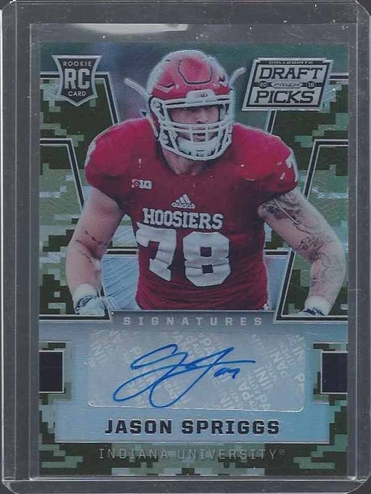 JASON SPRIGGS 2016 PANINI PRIZM CAMO PRIZMS PACKERS INDIANA ROOKIE AUTO RC /199