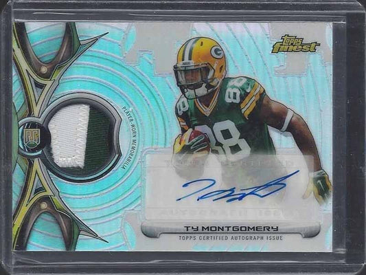 TY MONTGOMERY 2015 TOPPS FINEST RPA REFRACTOR NAMEPLATE ROOKIE PATCH AUTO RC