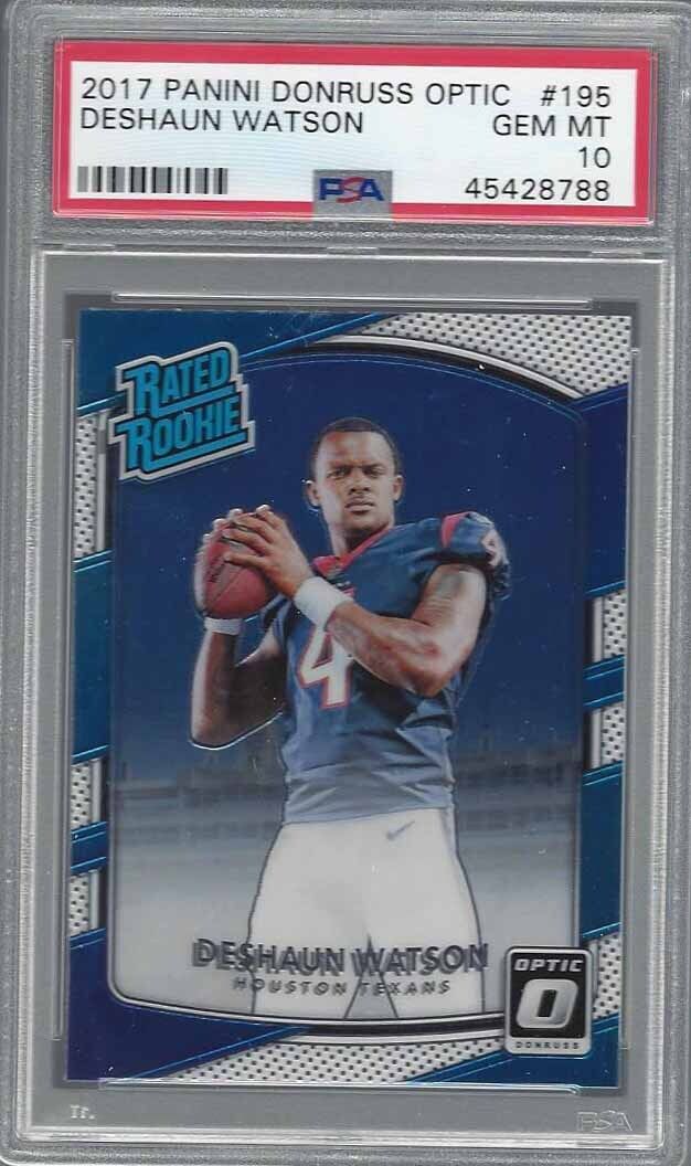 DESHAUN WATSON 2017 DONRUSS OPTIC RATED ROOKIE TRUE RC #195 PSA 10 GEM MINT