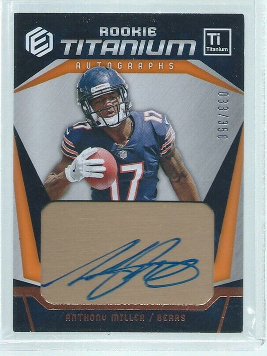ANTHONY MILLER 2018 PANINI ELEMENTS ROOKIE TITANIUM AUTO RC #D 33/350