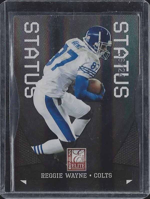 REGGIE WAYNE 2011 DONRUSS ELITE STATUS BLACK DIE CUT #D 6/24