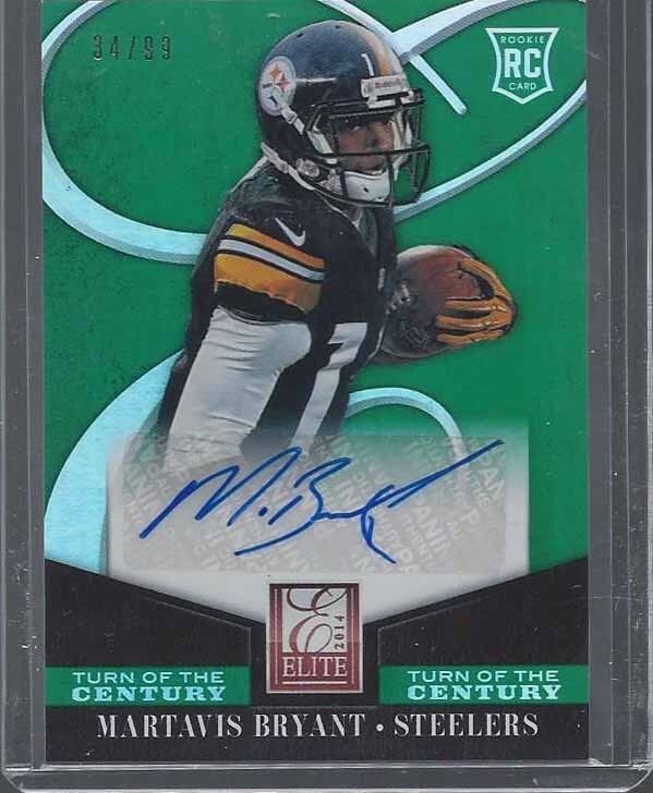 MARTAVIS BRYANT 2014 ELITE TURN OF THE CENTURY STEELERS ROOKIE AUTO RC #D 34/99