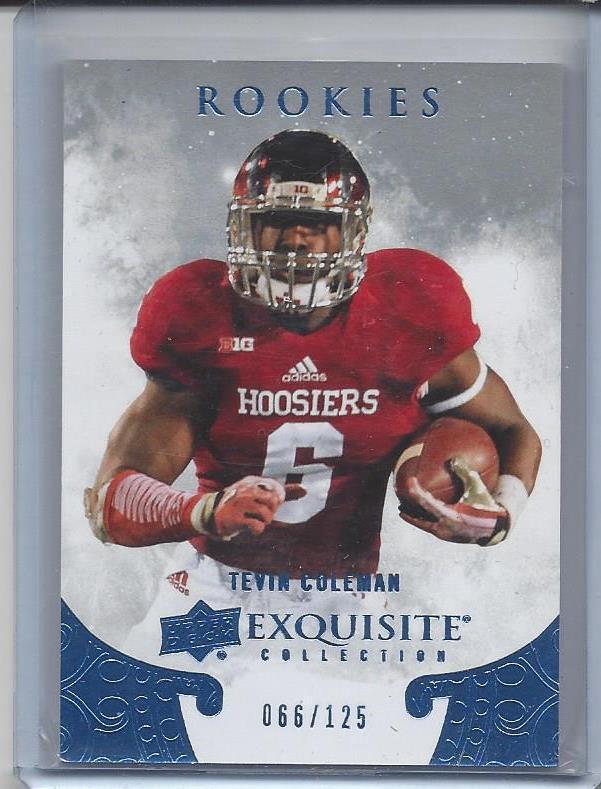 TEVIN COLEMAN 2014 UD EXQUISITE XRC ADVANCE IU HOOSIERS ROOKIE RC #D 66/125