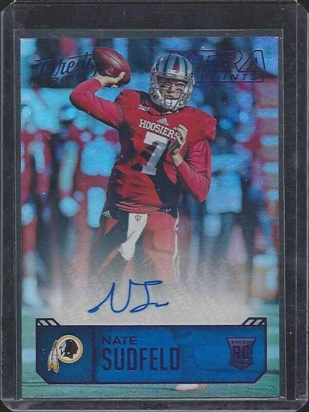 NATE SUDFELD 2016 PRESTIGE XTRA POINTS PURPLE ROOKIE AUTO RC #D 44/100