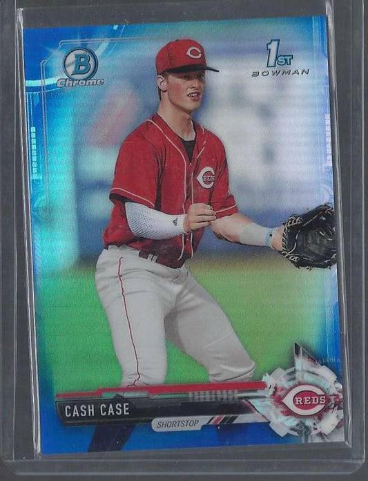 CASH CASE 2017 BOWMAN DRAFT CHROME 1ST BLUE REFRACTOR PROSPECT #D 90/150