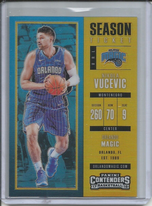 NIKOLA VUCEVIC 2017-18 PANINI CONTENDERS SEASON TICKET GOLD PRIZM #D 2/10