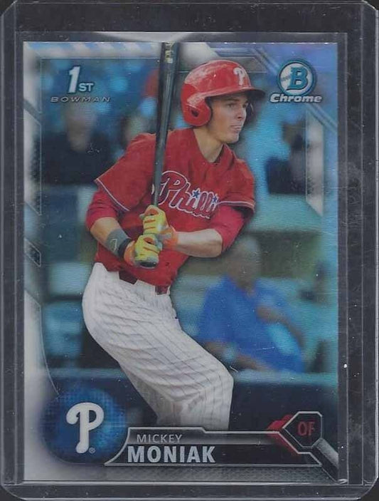 MICKEY MONIAK 2016 BOWMAN DRAFT CHROME PROSPECTS PHILLIES REFRACTOR PROSPECT #1