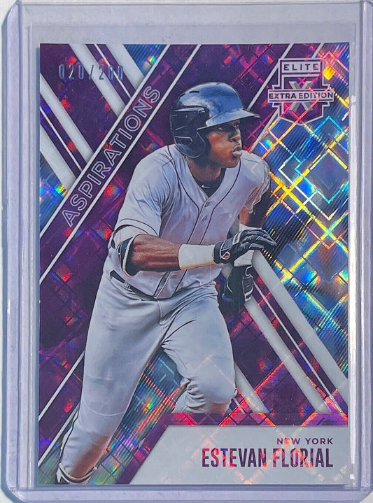 ESTEVAN FLORIAL 2017 PANINI ELITE EXTRA ASPIRATIONS PROSPECT PURPLE #D 020/200