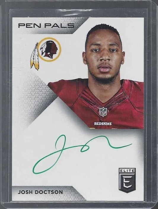 JOSH DOCTSON 2016 ELITE PEN PALS ON CARD GREEN INK ROOKIE AUTO RC SP ONLY /5
