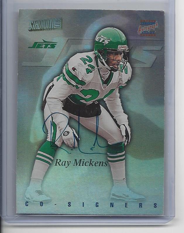 RAY MICKENS THOMAS RANDOLPH 1997 STADIUM CLUB CO-SIGNERS BACK TO BACK DUAL AUTO