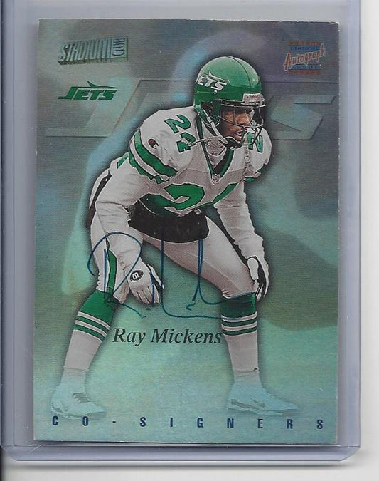 RAY MICKENS THOMAS RANDOLPH 1997 STADIUM CLUB CO-SIGNERS BACK TO BACK DUAL AUTO