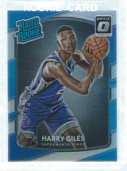 HARRY GILES 2017-18 PANINI DONRUSS OPTIC SILVER HOLO PRIZMS RC #181