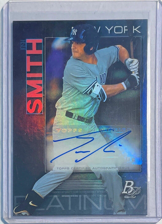 JOSH SMITH 2020 BOWMAN PLATINUM PROSPECT AUTO #TOP-18