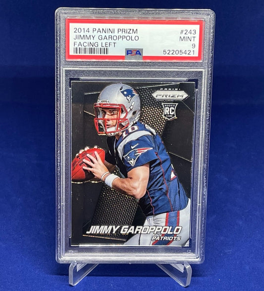 JIMMY GAROPPOLO 2014 PANINI PRIZM FACING LEFT RC ROOKIE #243 PSA 9 MINT