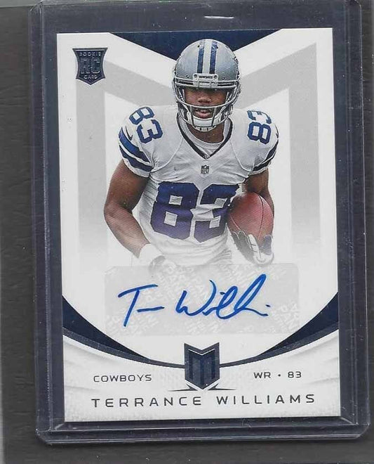 TERRANCE WILLIAMS 2013 PANINI MOMENTUM COWBOYS ROOKIE AUTO RC #D 18/99
