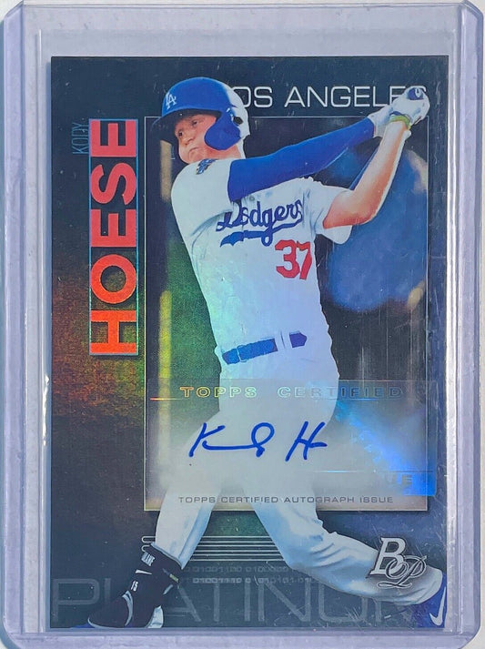 KODY HOESE 2020 BOWMAN PLATINUM PROSPECT AUTO #TOP-34