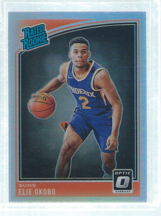 ELIE OKOBO 2018-19 PANINI DONRUSS OPTIC SILVER HOLO PRIZMS RC #159