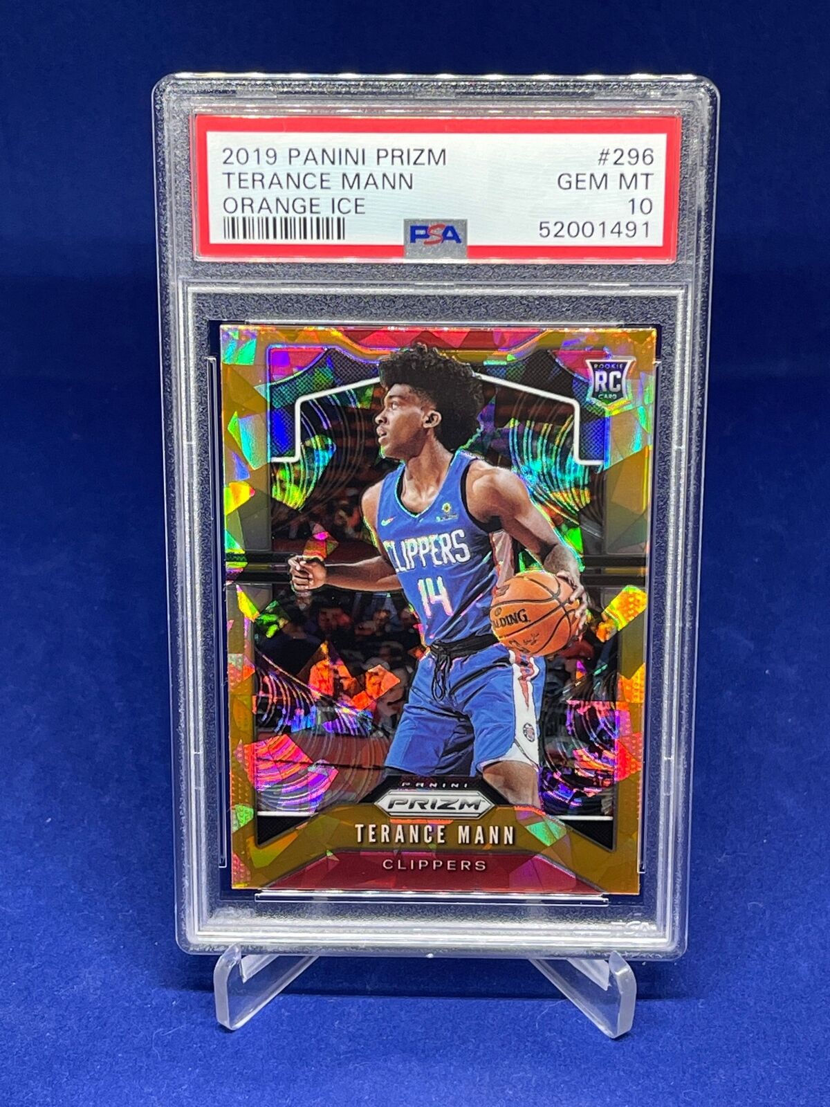 TERANCE MANN 2019-20 PANINI PRIZM ORANGE ICE PRIZMS ROOKIE RC #296 PSA 10 GEM MT