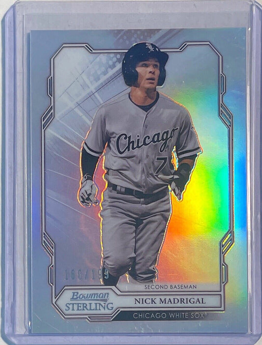NICK MADRIGAL 2019 BOWMAN STERLING PROSPECT SILVER REFRACTOR #D 160/199