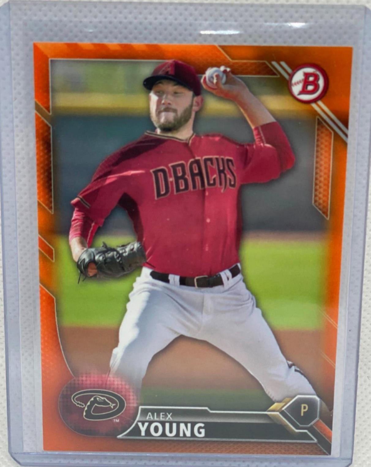 ALEX YOUNG 2018 TOPPS BOWMAN ORANGE PROSPECT #D 09/25
