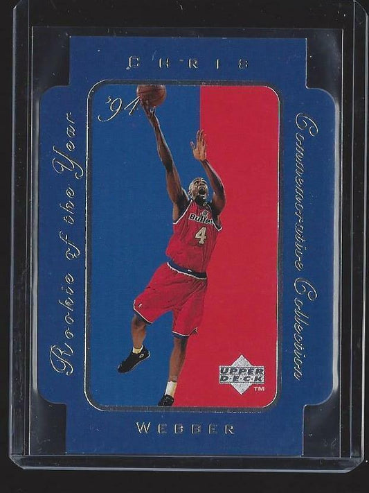 CHRIS WEBBER 1997 UPPER DECK ROOKIE OF THE YEAR COMMEMORATIVE COLLECTION DIE CUT