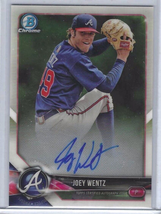 JOEY WENTZ 2018 BOWMAN CHROME PROSPECT ON CARD AUTO #CPA-JW