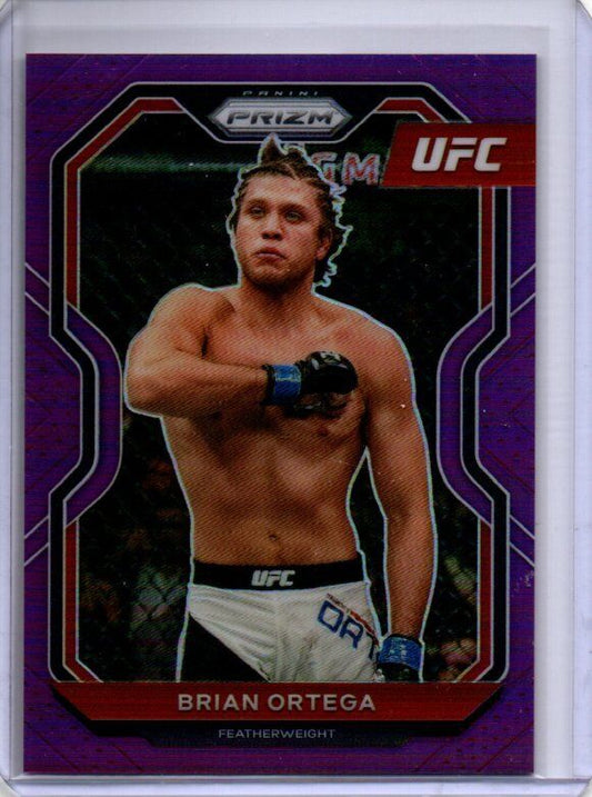 BRIAN ORTEGA 2021 PANINI PRIZM UFC PURPLE PRIZM #D 27/149