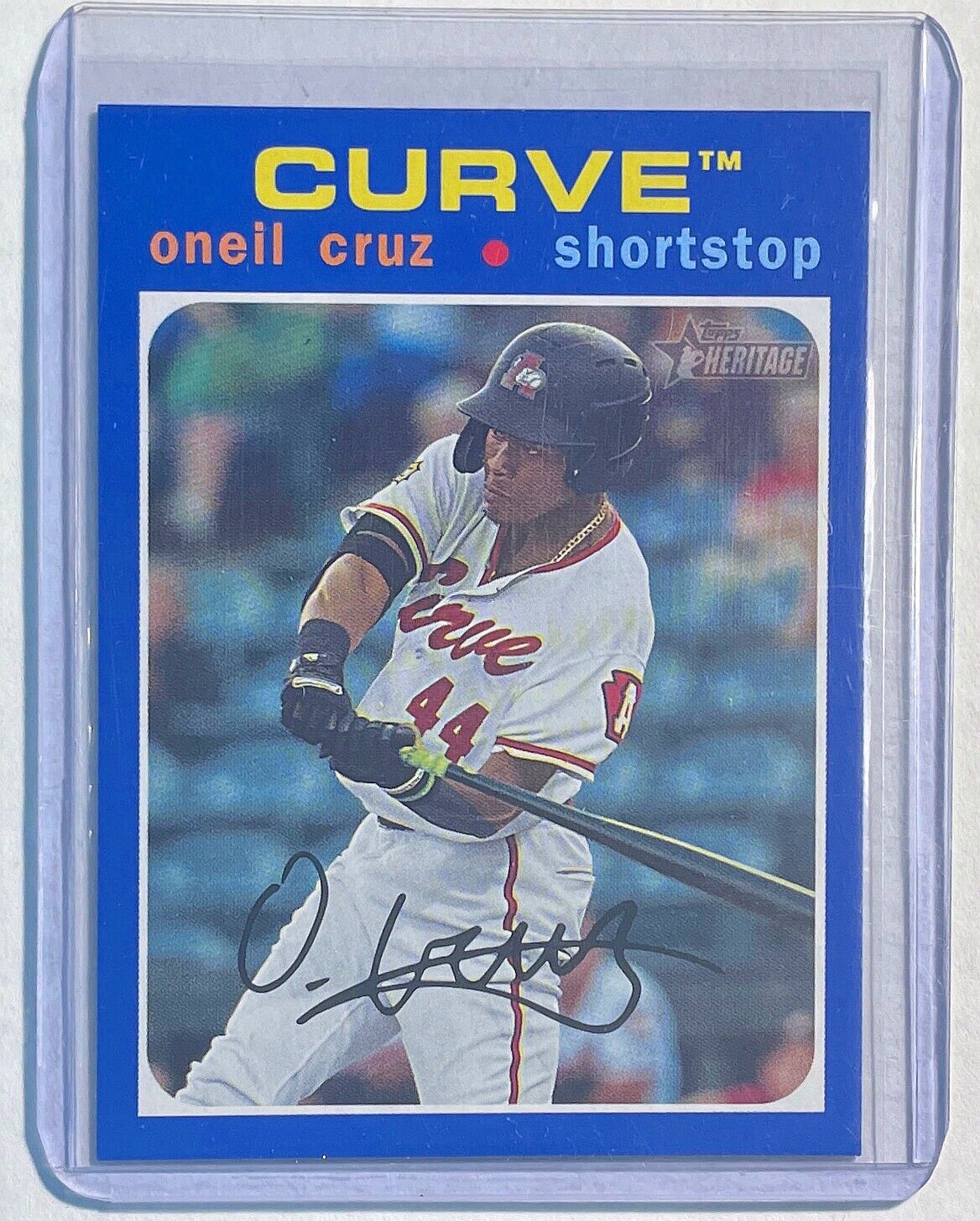 ONEIL CRUZ 2020 TOPPS HERITAGE MINORS PROSPECT BLUE #D 41/99