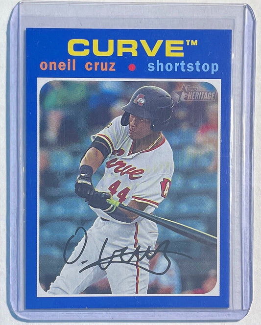ONEIL CRUZ 2020 TOPPS HERITAGE MINORS PROSPECT BLUE #D 41/99