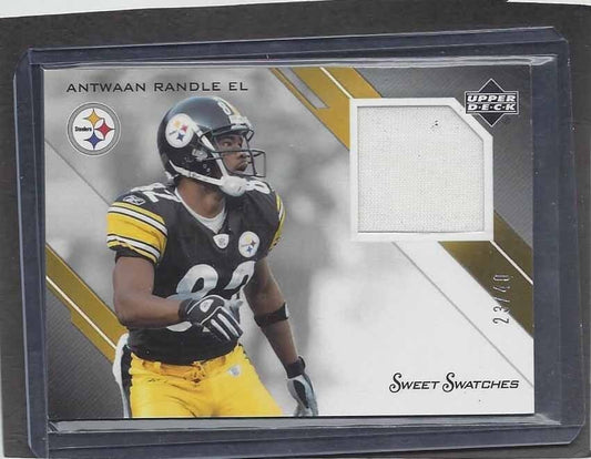 ANTWAAN RANDLE EL 2005 SWEET SPOT GOLD STEELERS GAME USED JERSEY #D 23/40