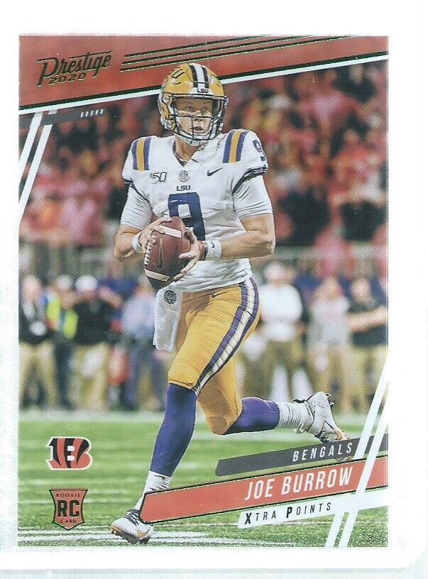 JOE BURROW 2020 PRESTIGE XTRA POINTS GREEN ROOKIE RC #258