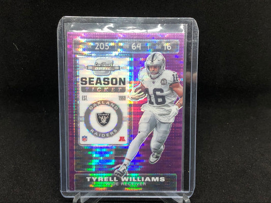 TYRELL WILLIAMS 2019 CONTENDERS OPTIC SEASON TICKET PURPLE PULSAR #?D 7/21